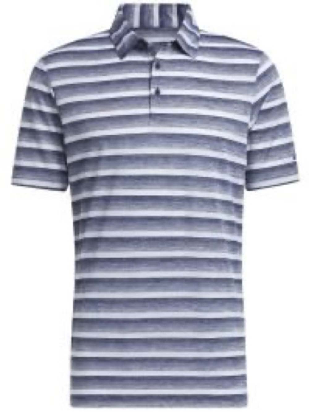 Adidas Golf Polo Navy and White Horizontal Stripe Polo